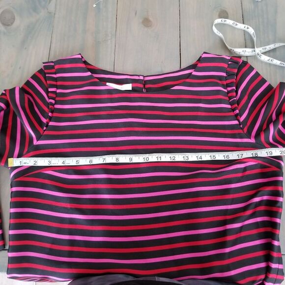 NWT RSVP by Talbots Striped Ruffle Top Blouse - Picture 8 of 12